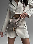 Жіноча мінісумка клатч Christian Dior Saddle Beige (бежева) BONO3302 красива модна Крістіан Діор топ, фото 6