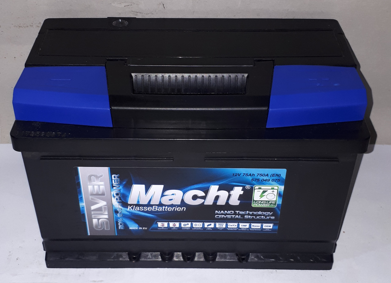 Аккумулятор 75Ah 12v Macht EN750 + Справа — Купить Недорого на Bigl.ua ...