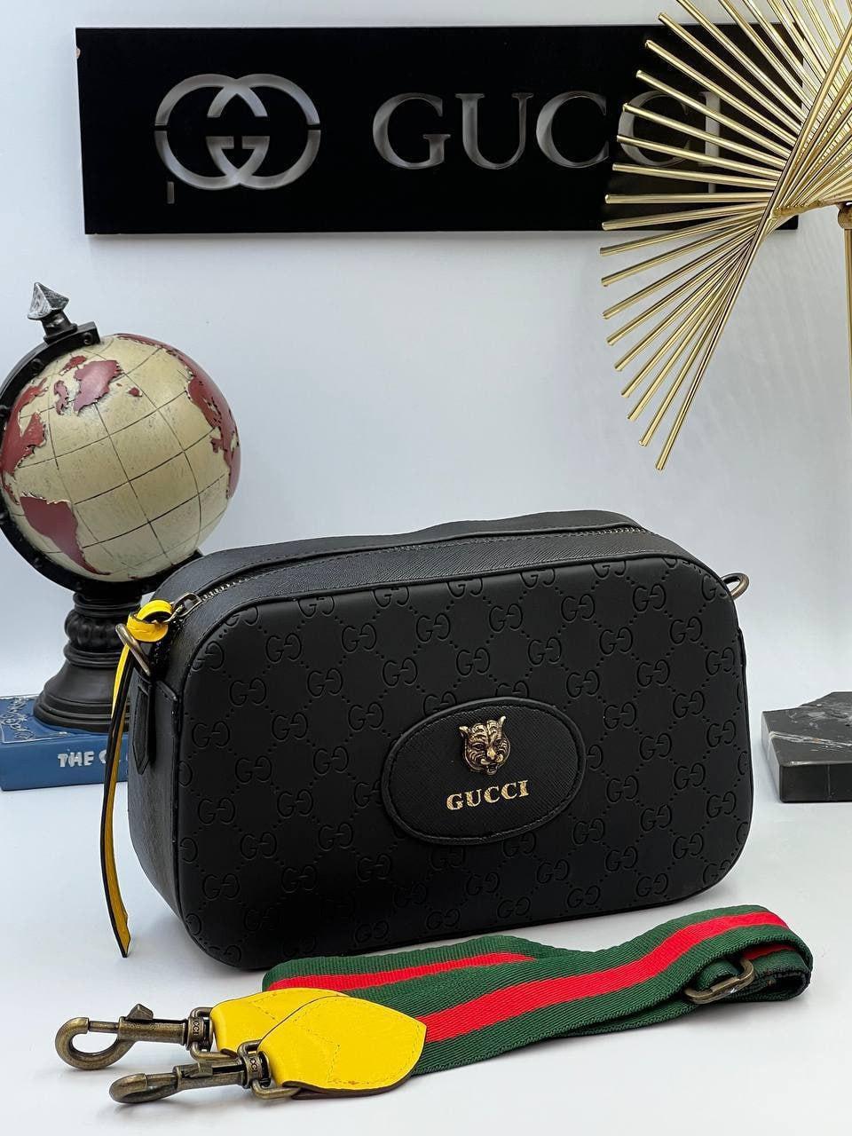 Жіноча сумка клатч Gucci Ophidia black (чорна) S4 подарункова дуже красива стильна сумочка з монограмою топ