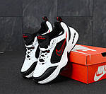 Чоловічі кросівки Nike Air Monarch (чорні з білим і червоним) спортивні демісезонні кроси К11808 top, фото 2