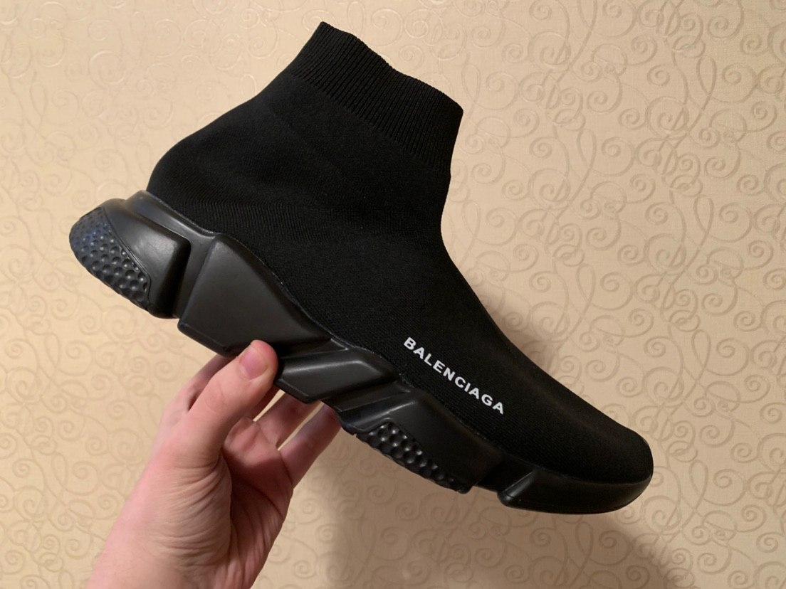 Жіночі кросівки-шкарпетки Balenciaga (чорні) м'які тонкі повсякденні стильні кроси К11327 top