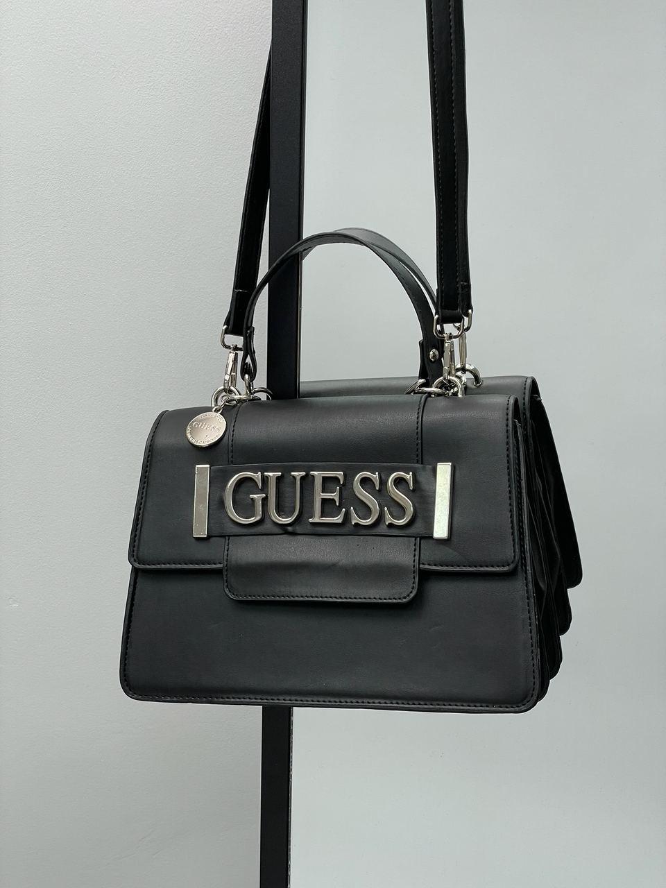 Жіноча мінісумка клатч Guess Stephi Total Black (чорна) KIS17055 стильна маленька витончена ділова топ