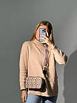 Жіноча сумка Coach Snapshot Grey (сіра) KIS26005 стильна молодіжна на довгому текстильному ремені топ, фото 3