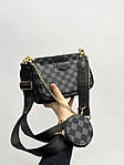 Жіноча мультисумка Louis Vuitton Pochete Multi Grey (сіра) KIS01117 містка модна стильна стильна зручна топ, фото 3