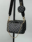 Жіноча мультисумка Louis Vuitton Pochete Multi Grey (сіра) KIS01117 містка модна стильна стильна зручна топ, фото 6