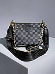 Жіноча мультисумка Louis Vuitton Pochete Multi Grey (сіра) KIS01117 містка модна стильна стильна зручна топ, фото 7