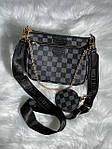 Жіноча мультисумка Louis Vuitton Pochete Multi Grey (сіра) KIS01117 містка модна стильна стильна зручна топ, фото 10