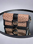 Жіноча сумка клат Coach Tabby Cream Shoulder Bag In Signature Canvas (кремова) KIS26002 стильна молодіжна топ, фото 7
