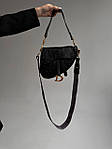 Жіноча сумка клатч Dior saddle (чорна) BONO000089 красива стильна не стандартної форми top, фото 4