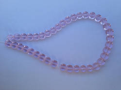 Бусина Таблетка колір рожевий 8 мм