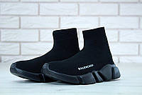 Мужские кроссовки Balenciaga (чёрные) демисезонные модные кроссы-носки К11327 cross