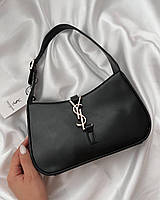 Женская сумка клатч Yves Saint Laurent Hobo Black (черная) S8 маленькая стильная изящная сумочка cross