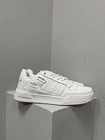 Мужские кроссовки Adidas New Low Forum Full White (белые) низкие повседневные кеды L0724 cross