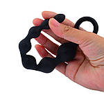 Анальні намисто силіконові 21 см. Чорні, фото 3