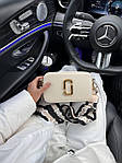 Жіноча сумка клатч Marc Jacobs Milk LOGO (колір молочний) Gi8130 маленька сумочка з емблемою Марсоблас топ, фото 6