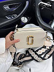Жіноча сумка клатч Marc Jacobs Milk LOGO (колір молочний) Gi8130 маленька сумочка з емблемою Марсоблас топ, фото 10