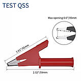 Набір кабелів крокодила на крокодили 100 см (2 шт 15 А максимальне навантаження), фото 3