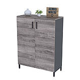 Тумба офісна мобільна LT-900-1200 LD Антрацит/Німфея Альба. Тумбочка для дому та офісу на колесах, фото 4