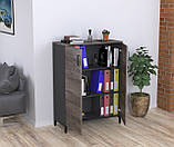 Тумба офісна мобільна LT-900-1200 LD Антрацит/Німфея Альба. Тумбочка для дому та офісу на колесах, фото 3