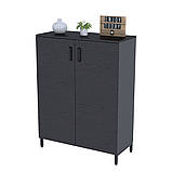 Тумба офісна мобільна LT-900-1200 LD Антрацит/Німфея Альба. Тумбочка для дому та офісу на колесах, фото 5