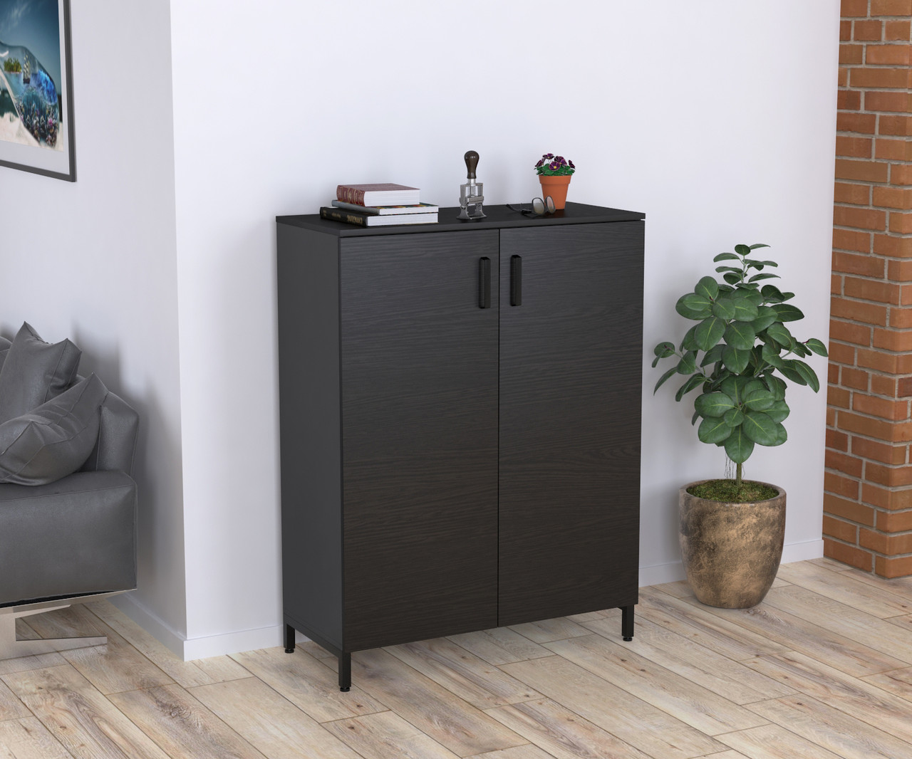 Тумба офісна мобільна LT-900-1200 LD Венге Луїзіана. Тумбочка для дому та офісу на колесах, фото 1