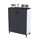 Тумба офісна приставна LT-900-1200 біла Горіх Модена. Тумбочка для дому та офісу, фото 5