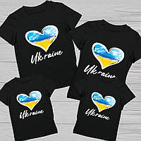 Футболки Фемілі Лук Family Look для всієї родини "Серце Україна" Push IT