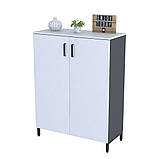 Тумба офісна мобільна LT-900-1200 LD Антрацит/Німфея Альба. Тумбочка для дому та офісу на колесах, фото 2