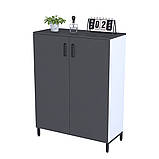 Тумба офісна приставна LT-900-1200 біла Горіх Модена. Тумбочка для дому та офісу, фото 4