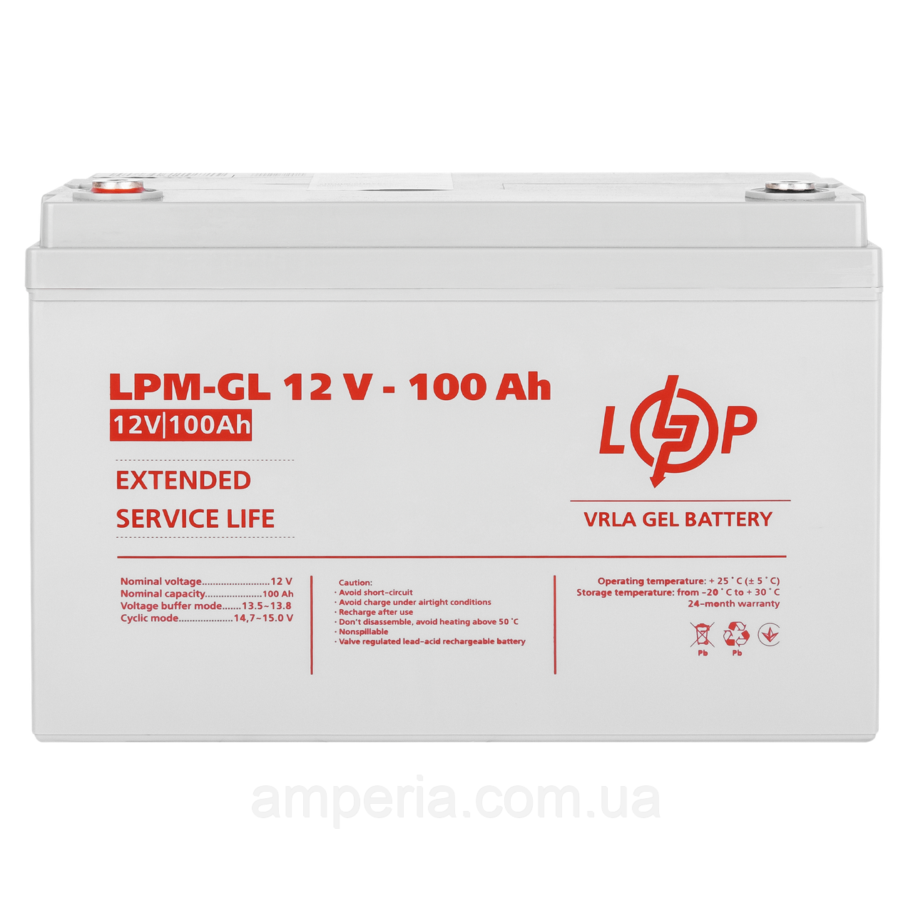 Акумулятор гелевий LPM-GL 12V - 100 Ah