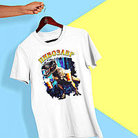 Футболка з принтом "Пивозавр із двома кухлями пива" Push IT