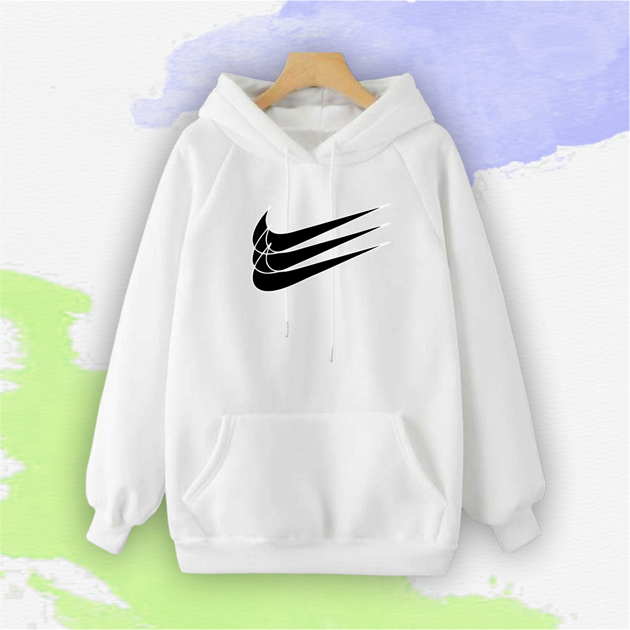 Худі Найк Nike потрійне біле