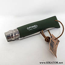 Складаний туристичний ніж Opinel / Опінель Inox Khaki №8 з темляком (Франція), фото 4
