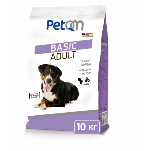 Сухий корм для собак PetQM Dogs Basic with Lamb&Rice — з ягням та рисом 10 кг