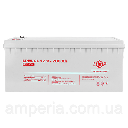Акумулятор гелевий LPM-GL 12V - 200 Ah, фото 1