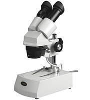 DR Микроскоп бинокулярный BAKKU BA-007, Увеличение 20Х-40Х с подсветкой, Внутр. БП 220В (340*285*150) 2,7 кг