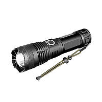 DR Фонарь ручной Voltronic XHP50, 1LED Cree XHP50.2, 19W, 5 режима, ZOOM,26650/5000mah /3xААА , Black, IP40,