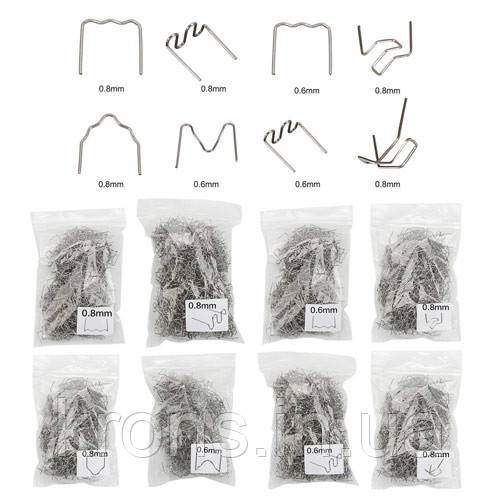 Набір скоб 800 шт. для гарячого степлера термостеплери, 8 різновидів, фото 1