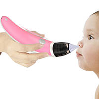 Аспіратор назальний дитячий для носа NASAL ASPIRATOR від USB / Електричний носовий аспіратор Розовий