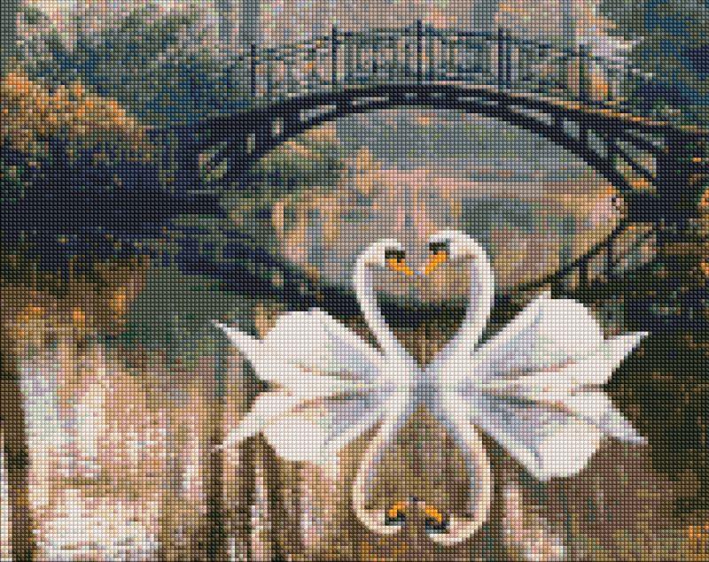 Алмазна мозаїка AMO7410 Романтична історія, 40х50см Ideyka на підрамнику