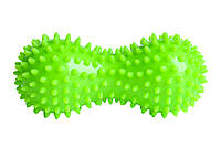 Масажний м'яч (ролик) подвійний арахіс з шипами, 14х6.5 см, мфр