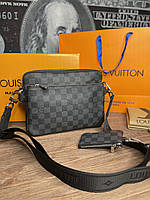 Мужская стильная сумка через плечо Louis Vuitton Trio месенджер планшетка