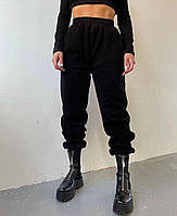 Женские спортивные штаны с высокой посадкой из двухнитка норма и батал