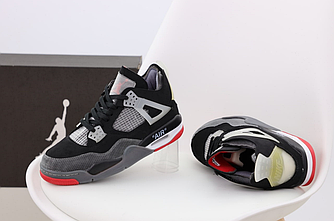 Чоловічі кросівки Nike Air Jordan 4 Retro Black взуття Найк Джордан Ретро чорні