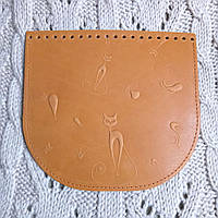 Клапан для сумки. "Кішки". Колір "Медовий".