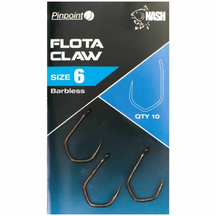 Гачки безборідні Nash Flota Claw Hooks Barbles Size 6, фото 1