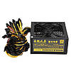 Блок живлення LX-2000W ATX Active PFC 110-264V, для майнінг ферм, на 8 відеокарт, фото 2