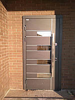 Входная дверь SK Герда, покрытие plastid со стеклопакетом, уличная с терморазрывом, комплектация Гранд