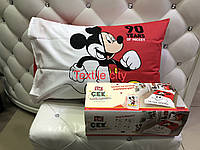 Комплект постільноі білизни з простирадлом на різінці Tac Disney Mickey  Cek що  оживає