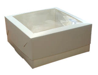 Коробка 15*15*7 см біла з вікном